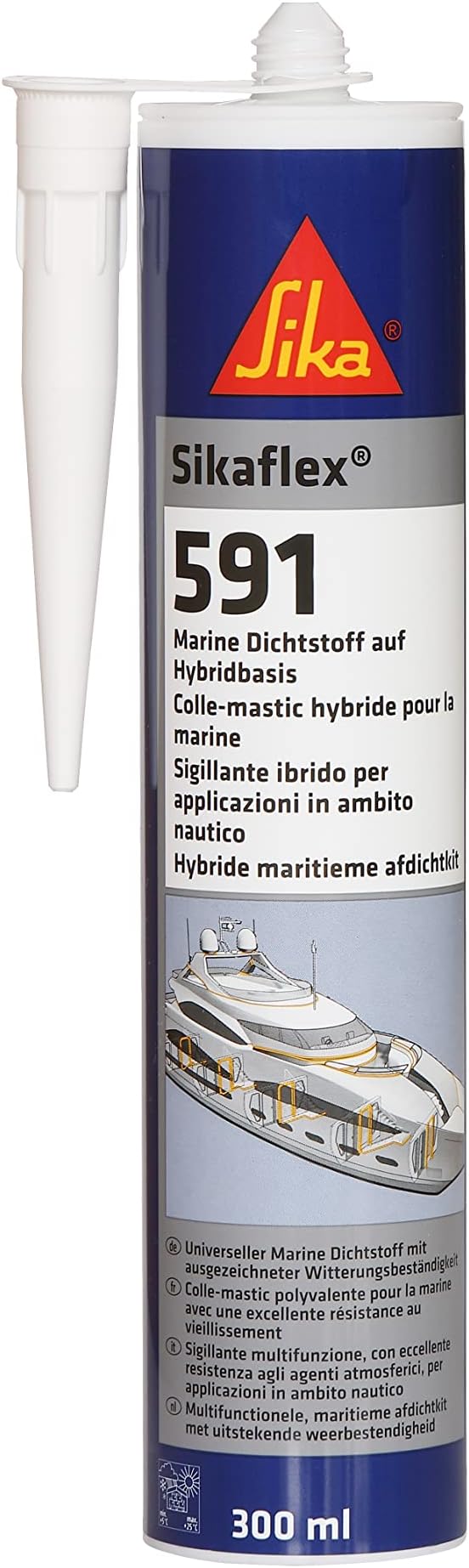Sikaflex-591 Special Multi-Purpose Hybrid Sealant - Navy, 300 ml, Black