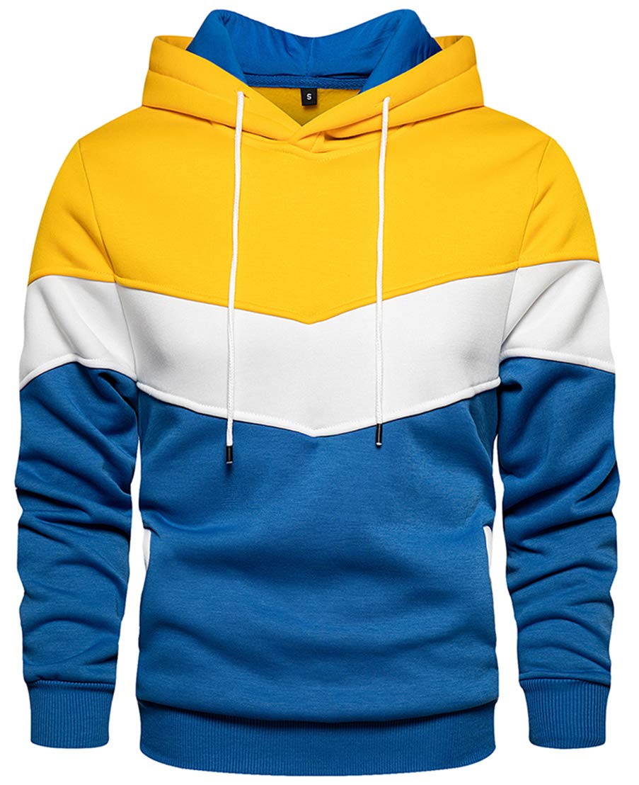Felpa Uomo Defal Con Cappuccio, Maniche Lunghe, Cerniera Laterale, Orlo Asimmetrico, Multicolore, Taglia L - 2