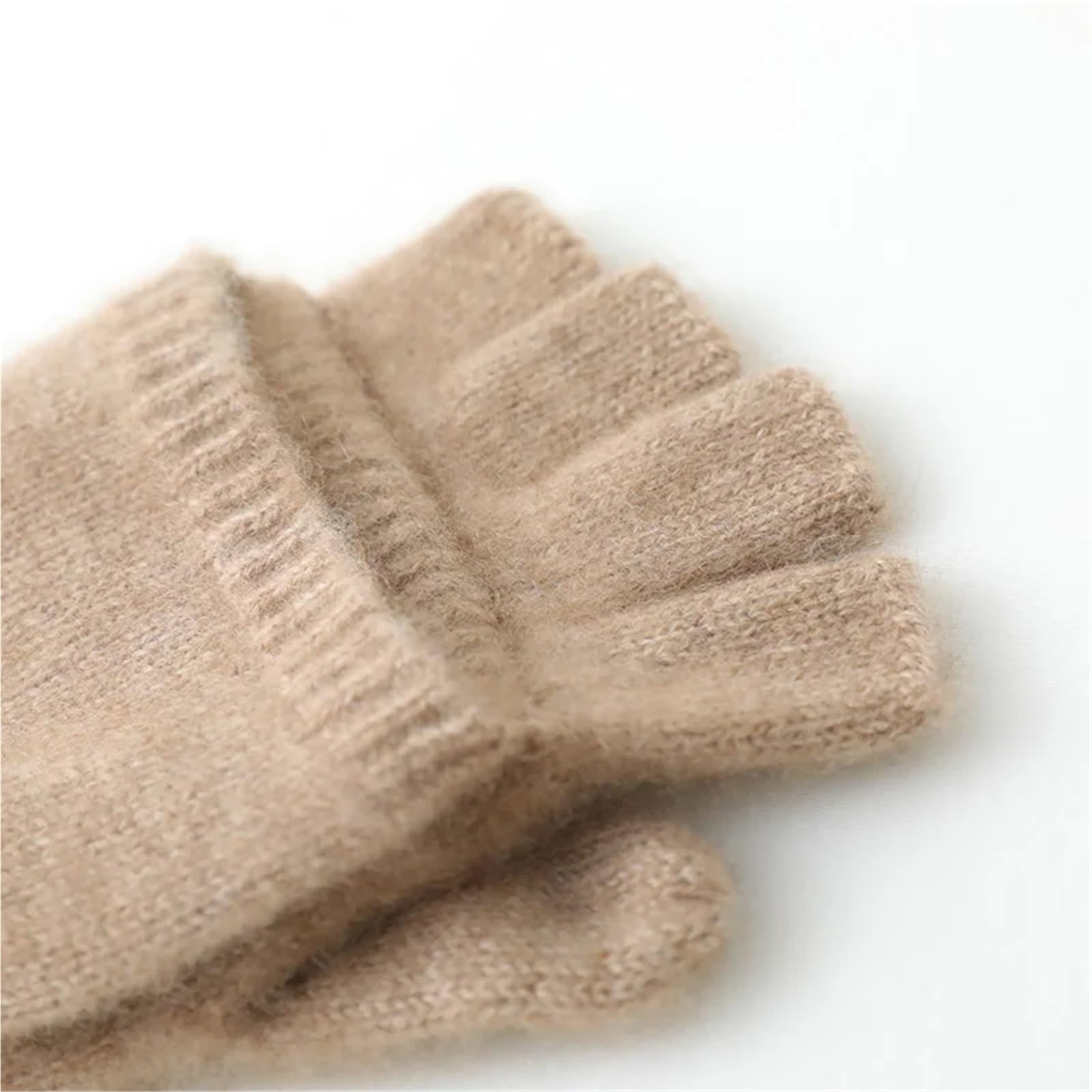 Guantes De Punto Manopla de Invierno Guantes sin Dedos Punto cálidos Mitones for Hombres para Caminar Y Correr