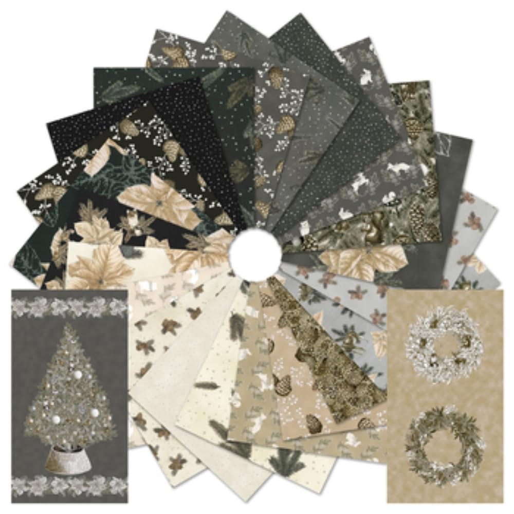 Holiday Flourish Forest Glen Shadow 21 Fat Quarters 2 Panels Robert Kaufman Fabrics FQ-2349-23