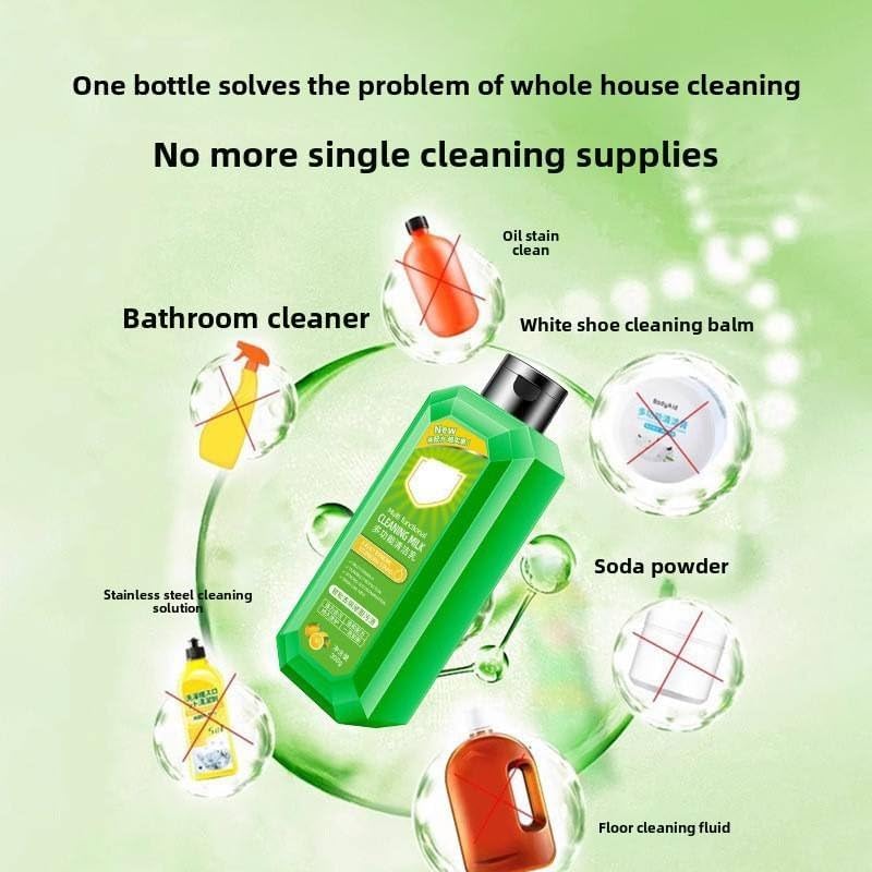Image of Multi-Functional Cleaning Milk | All Purpose Cleaner Liquid for Kitchen & Bathroom | Strong & Stain Remover for Stove Tops, Tiles, Glass (1, 250ML)