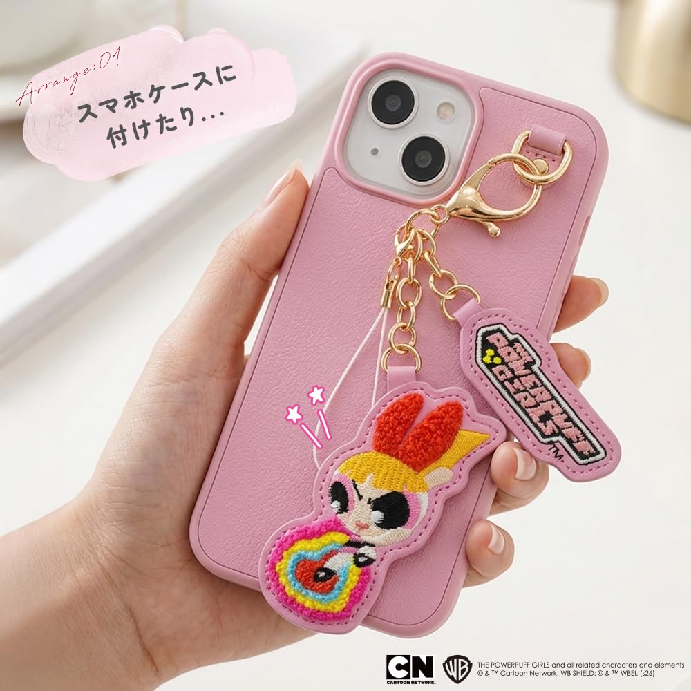 キャラクター デザイン サガラ刺繍 チャーム パワーパフガールズ ブロッサム PG-WCMS04PPG