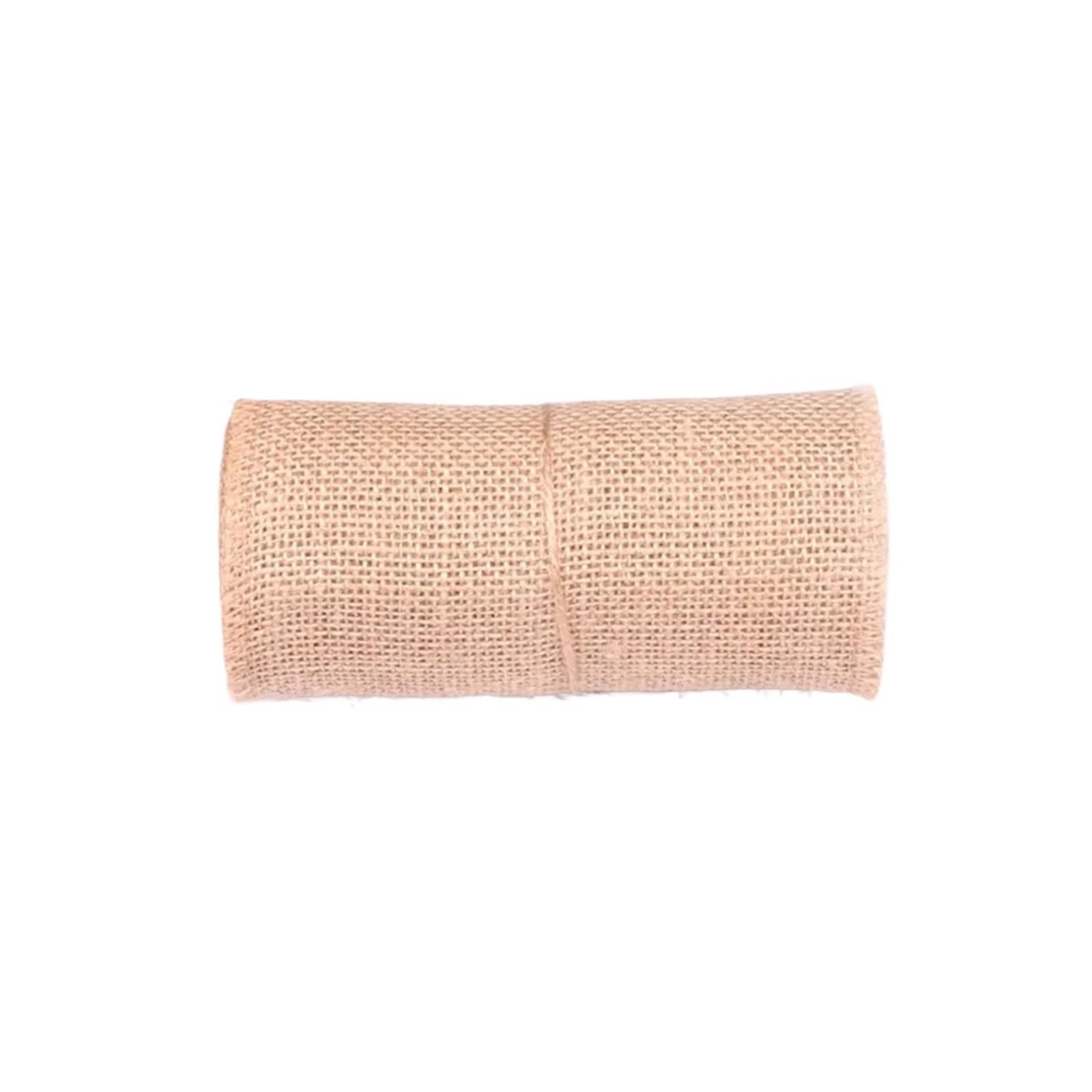 Goxqit Beige 2 Pcs Natural Jute Burlap Hessian Rolls, For Wedding Decoration,Gift Wrapping For Arts Crafts