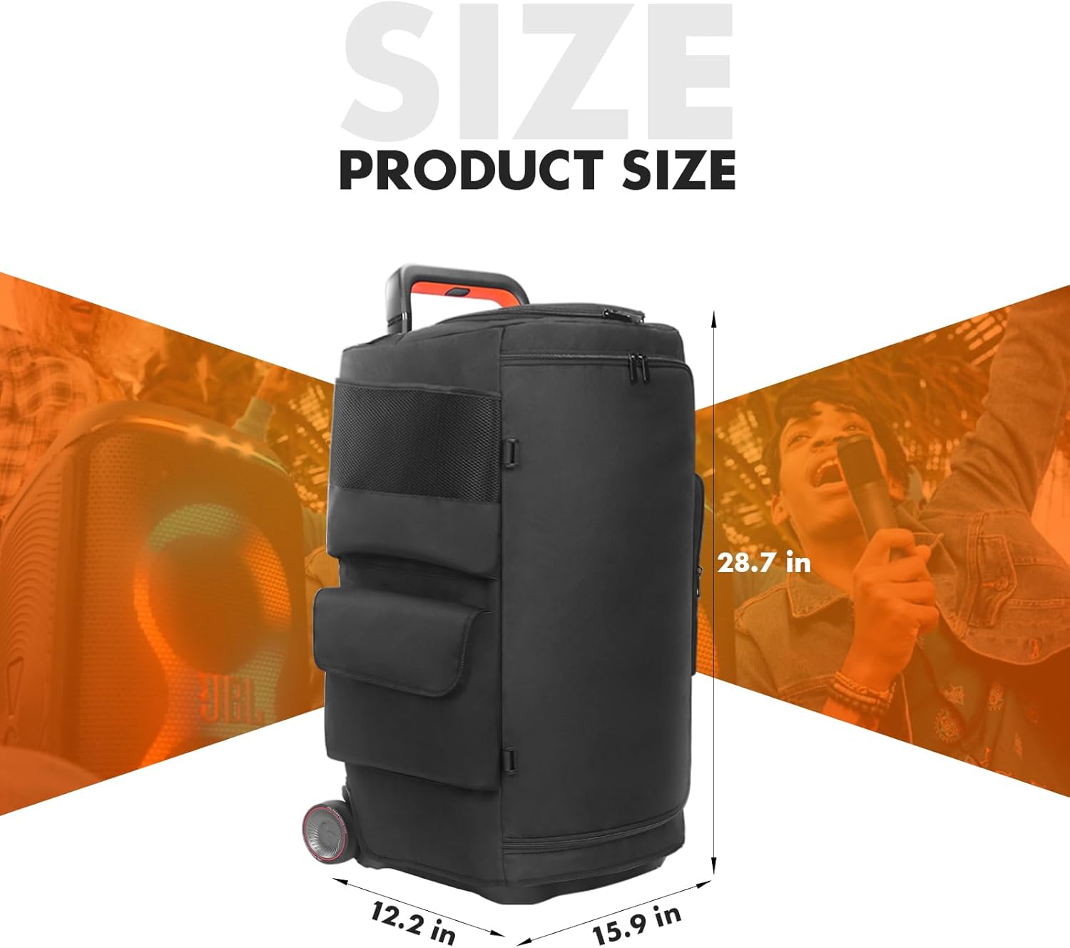 Protective Cover Compatible with JBL PartyBox 520 Speaker Double-Layer Shield, Speaker Bag for JBL Party Box Series,Scratch-Resistant,Dust Proof Shell,Portable Carry Tote Bag for PartyBox 520 - Image 7