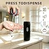 Frasco dispensador de viaje 4 en 1, recipiente de tocador tamaño viaje a prueba de fugas, contenedores portátiles recargables para champú, loción, acondicionador y crema, transparente con etiqueta (negro) 5