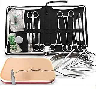 20 Pcs Suture Practice Kit, Durable Silicone Skin Suture Pad Stainless Suturing Tools, Skin Module Debridement, Gifts for Medical Students