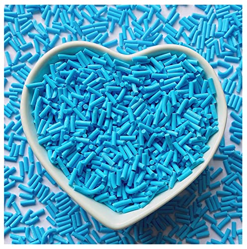 EHOPE 50g Fake Sprinkles Resin Sprinkles Fake Candy Sprinkles Clay Sprinkles Polymer Sprinkles Polymer Clay Slices for Nail Art DIY Crafts Cake Phone Case(4-Blue)