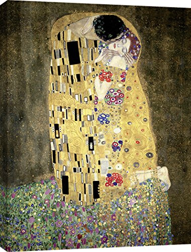 Art Print Cafe – Cuadro – Impresion sobre Lienzo – Gustav Klimt, El Beso – 70x50 cm