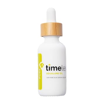Timeless Skin Care Squalane Oil 100% Pure - Plant-Based Face Oil - Fragrance-Free - For Dry Skin - Moisturizing - 1 oz