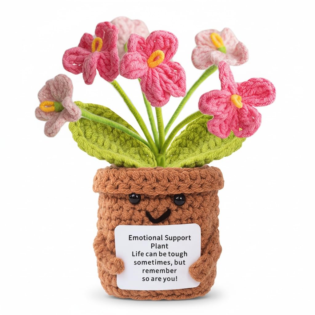 Aruigu Pocket Hug Herz Kleine Geschenke, Positive Kartoffel Serien Gehäkelte Glücksbringer Gute Besserung Genesungsgeschenke Geschenke Prüfung Zeugnis Geburtstagsgeschenk Freunden Kollegen