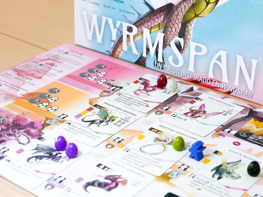 Maldito Games - Wyrmspan, Juego de Mesa, Versión en Español, Temática de Dragones, Premio Golden Geek 2024 (MLDG410201)