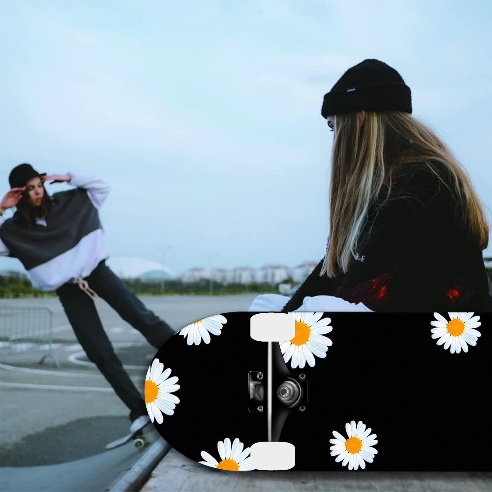 Skateboard standard da 31 pollici, superficie in acero a 7 strati, adatto a bambini, adolescenti, adulti, principianti e professionisti, con un carico massimo di 150 kg
