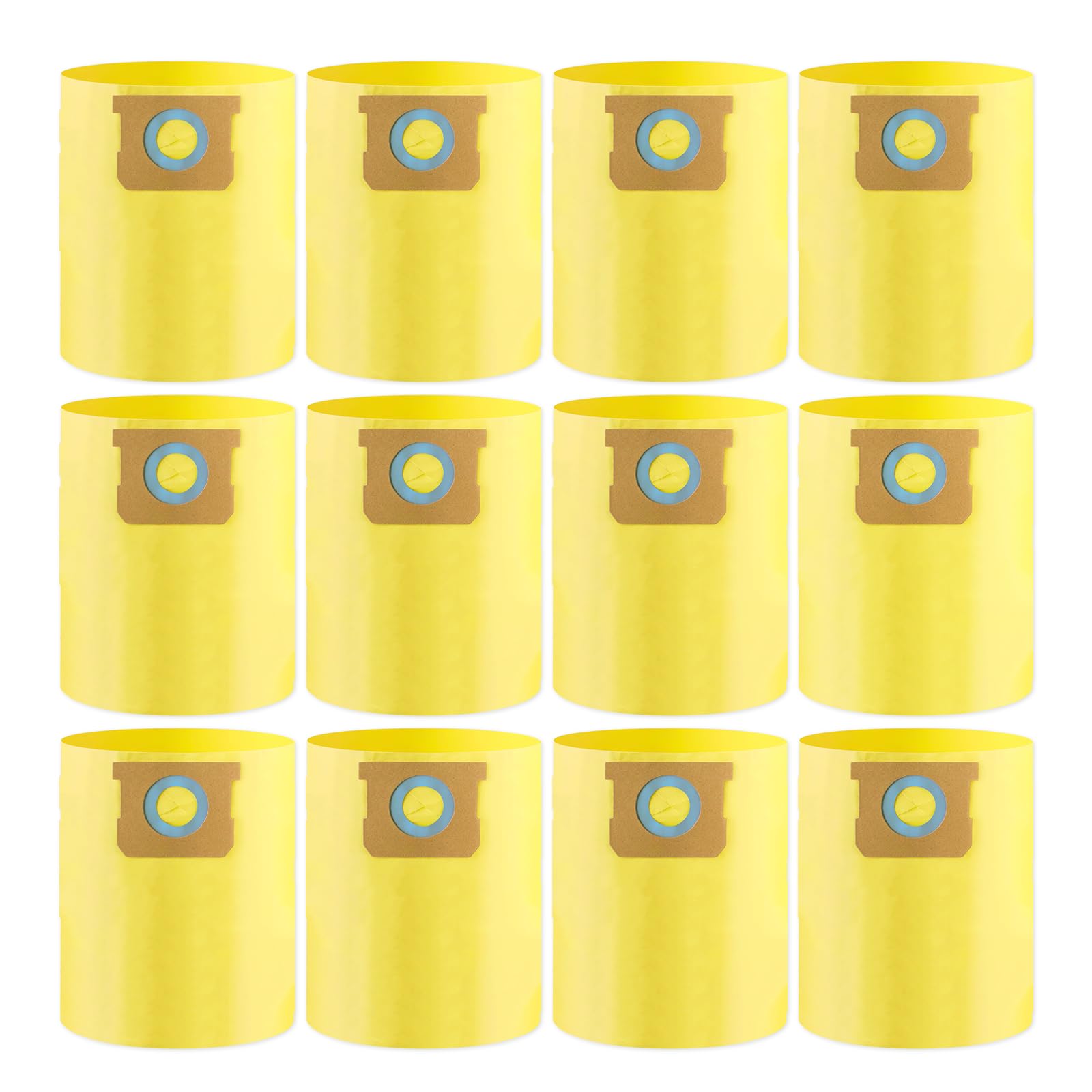 Photo 1 of 12-Pack 10-14 Gallon Bags replace for Shopvac,Type I 90672 9067200, Type F 90662 9066200 9066233, VF2005.Disposable Wet Dry Vacuum Collection Bags,Yellow
