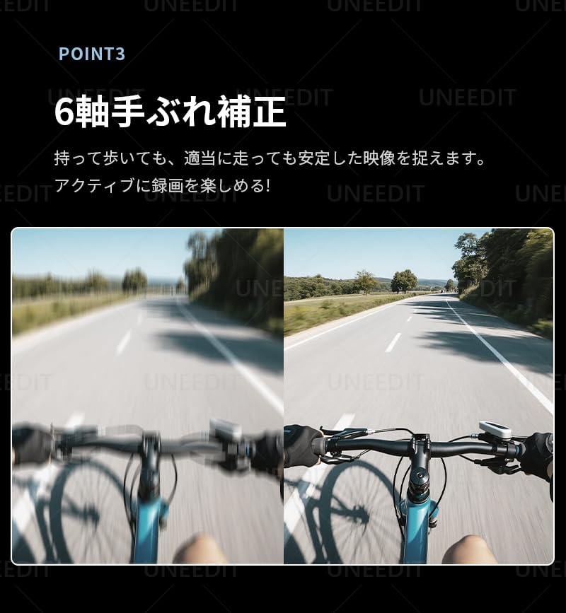 Amazon | 【64GB microSDカード付き 】アクションカメラ 4K IPX8本体