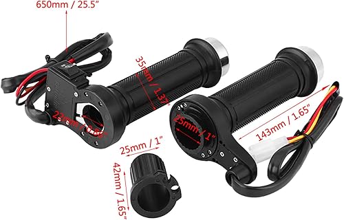 Miniatura 8 de EVGATSAUTO Empuñaduras eléctricas calientes, 1 par de 0.866 in (78 pulgadas) para motocicleta universal calentada caliente empuñaduras de mano