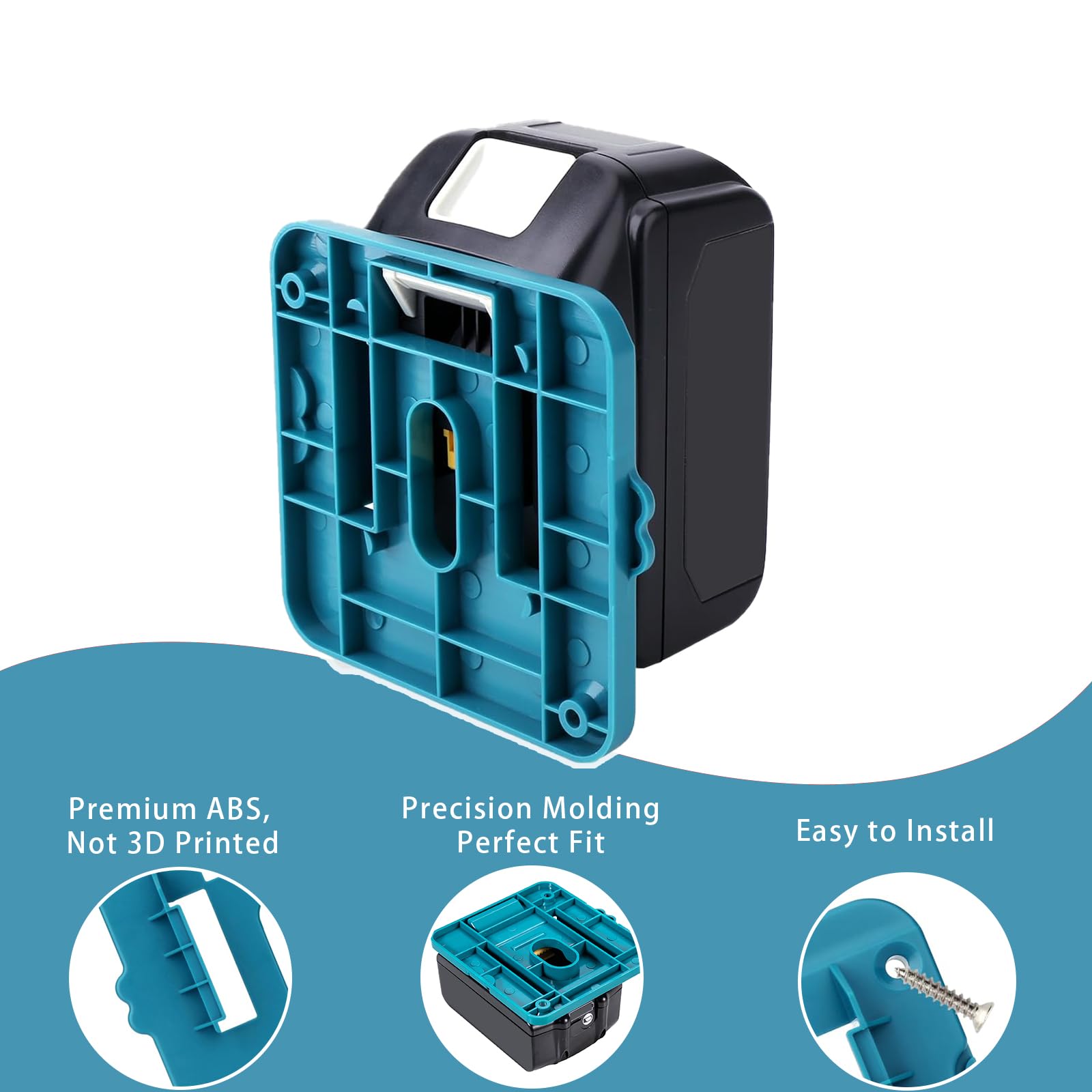 (5 Pack) Battery Holder Fit for Makita 18V Battery, Wall Mount Batteries Storage Organizer for Work Van, Shelf, Toolbox for BL1860 for BL1850 for BL1840 for BL1830 BL1860 BL1850 BL1840