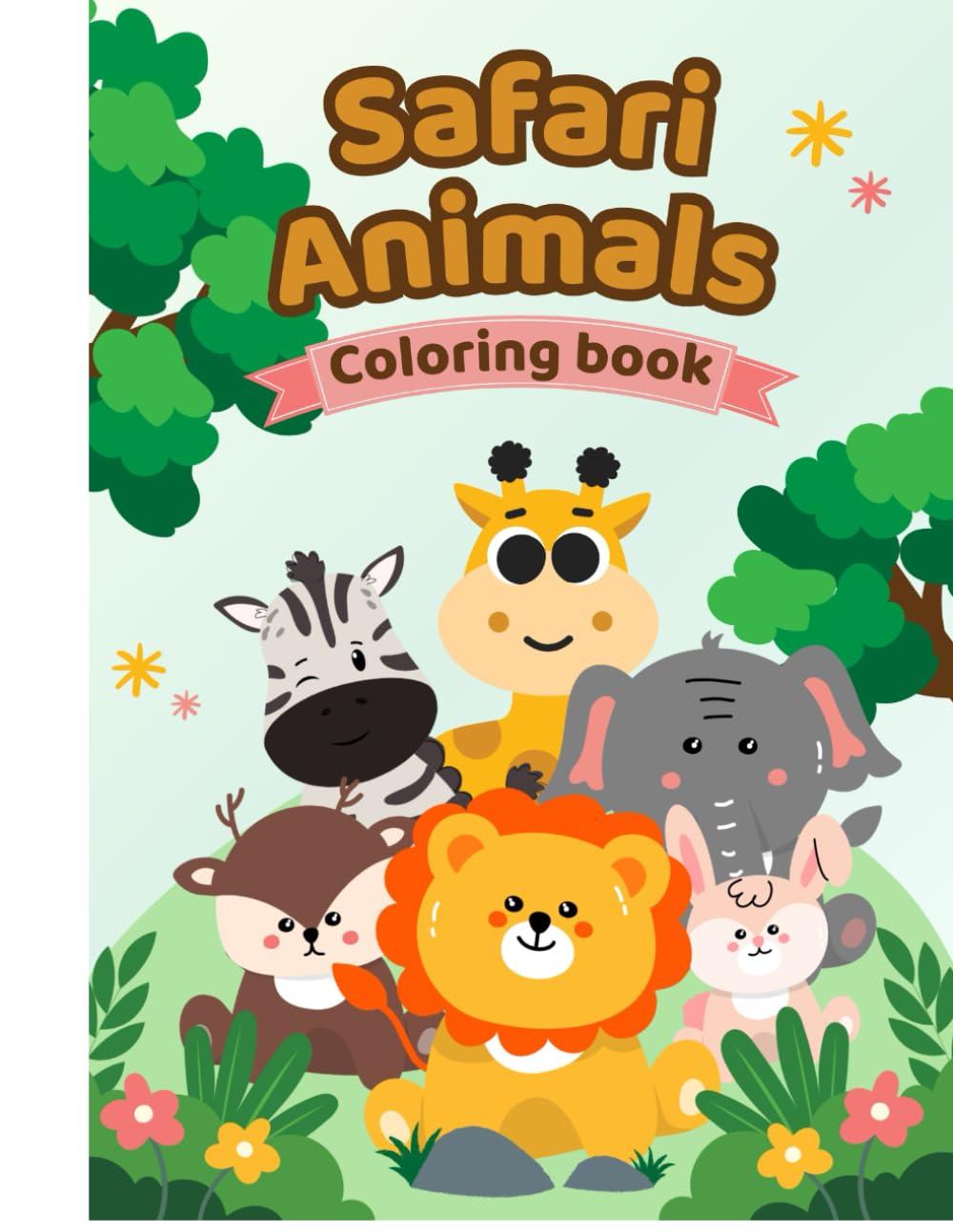 Safari Animals Colouring book for kids 3-6