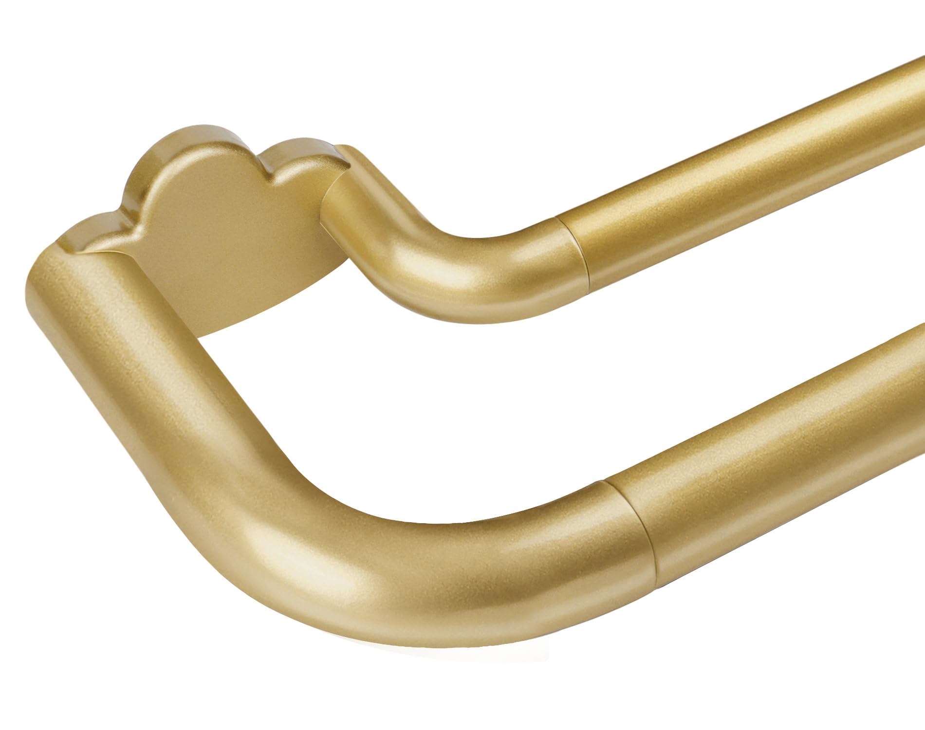 Double Curtain Pole 80-148 cm, HOTOZON 19 mm Gold Curtain Poles for Eyelet Curtains, Extendable Double Curtain Track with Brackets for Blackout, Voile