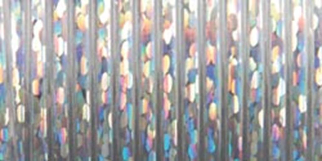 Pepperell Britelace Plastic Lace, 0.0938-Inch, Silver Hologram