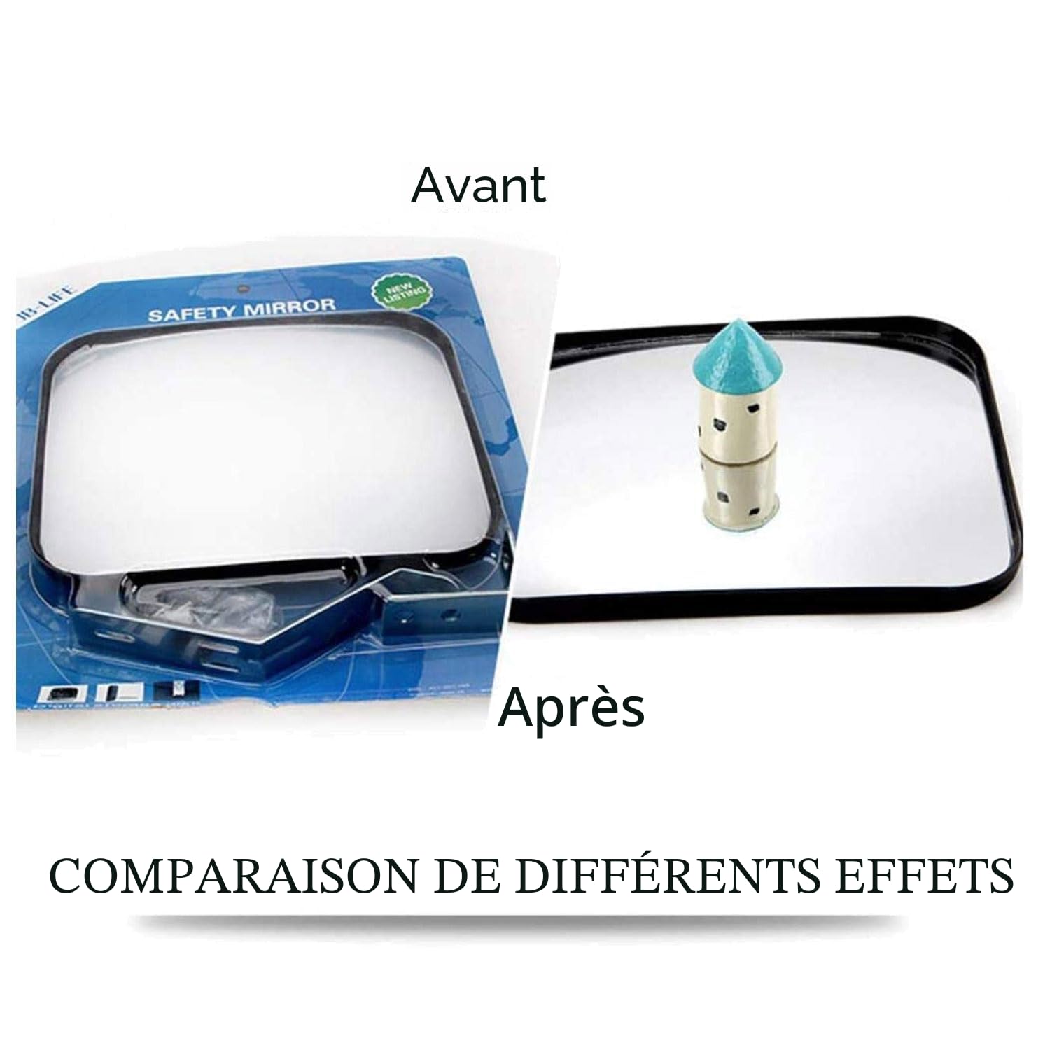 Miroir de circulation grand angle de sécurité convexe pour la famille, pour l'allée, la garage, l'hôpital, le parking, sécurité routière, point unique, intérieur et extérieur, 16 * 19 cm (20