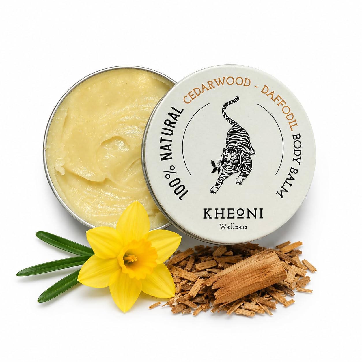 100% Natural Cedarwood - Daffodil Body Balm Moisturizer Cream for Face, Hand & Body, Non-Greasy Lightweight Face Winter Cream - 30 Gm-image-7