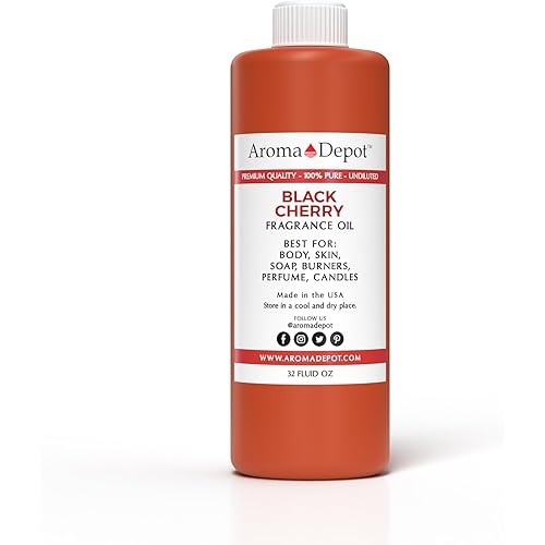 Black Cherry 32oz Fragrance Oil I Perfume I Skin Oil I Scented Oil. DIY Projects Such as Candles, Bath Bombs, Body Butters, Creams & Lotions. Few Drops in The Diffuser, Burners, or Warmers.