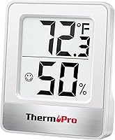 ThermoPro TP49 Mini Digital Hygrometer Thermometer - Accurate Indoor Outdoor Humidity & Temp Monitor with Comfort Indicator