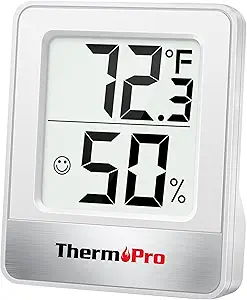 ThermoPro TP49 Digital Hygrometer Indoor Thermometer Humidity Meter Room Thermometer with Temperature and Humidity Monitor Mini Hygrometer Outdoor