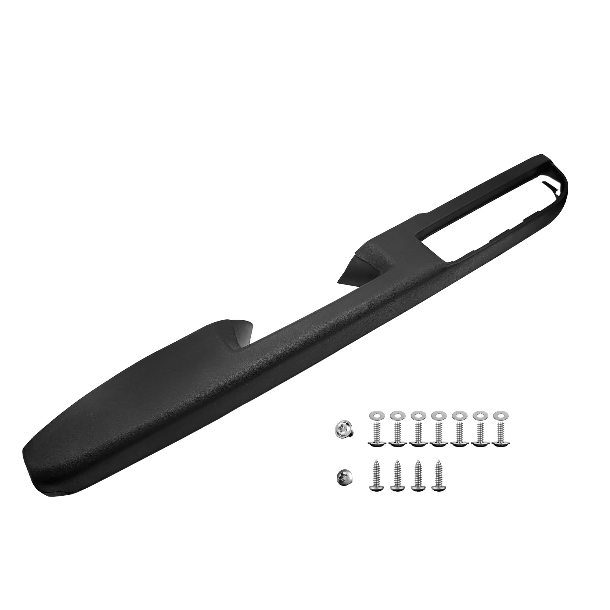 KAIRAY 80994 Front Left Driver Side Armrest, Door Panel Compatible with Chevy Silverado Avalanche Tahoe Suburban GMC Sierra Yukon 2010-2014, Door Release Handle Above Armrest 27 IN, Black GM# 84127280