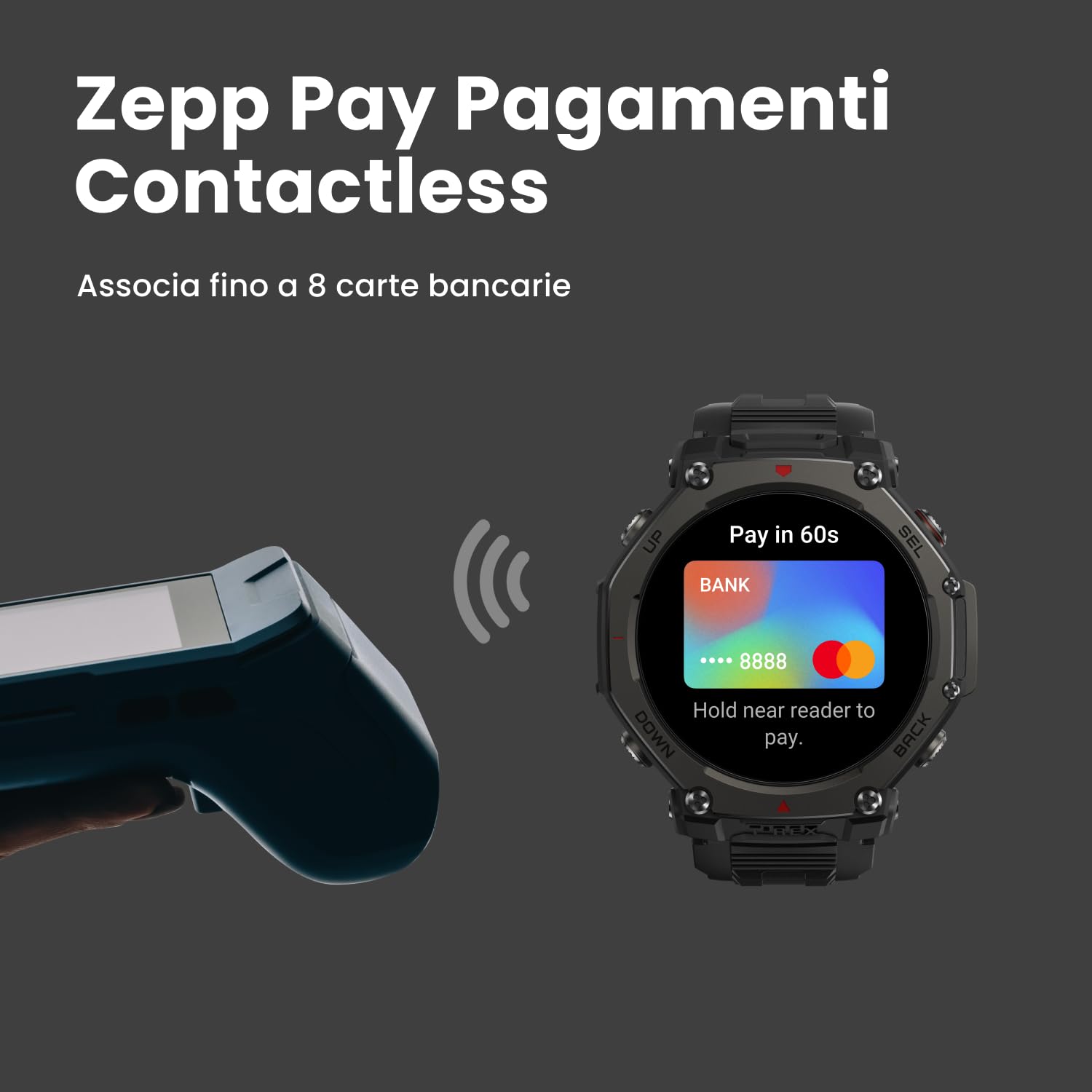 Amazfit T-Rex 3 Pro Smartwatch Outdoor 48mm Display AMOLED in Zaffiro, Ghiera in Titanio, GPS Dual Band, Mappe Offline, 25 Giorni di Autonomia, Torcia Integrata, 10 ATM, 180+ Modalità Sport