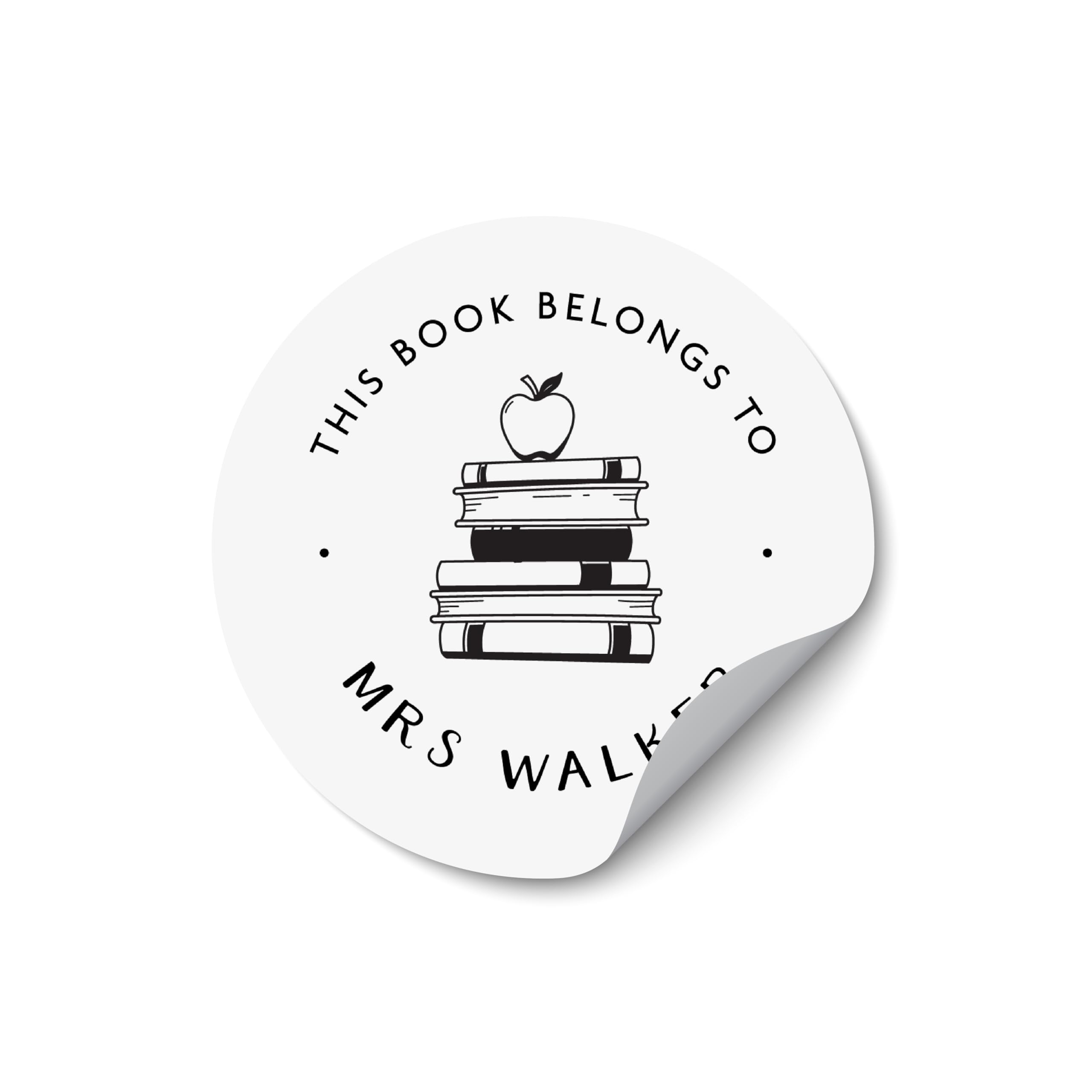 Personalised Library Book Stickers, Custom Name Book Lover Gift, This Book Belongs to Book Stickers, Book Stickers for School Books - BOOK21