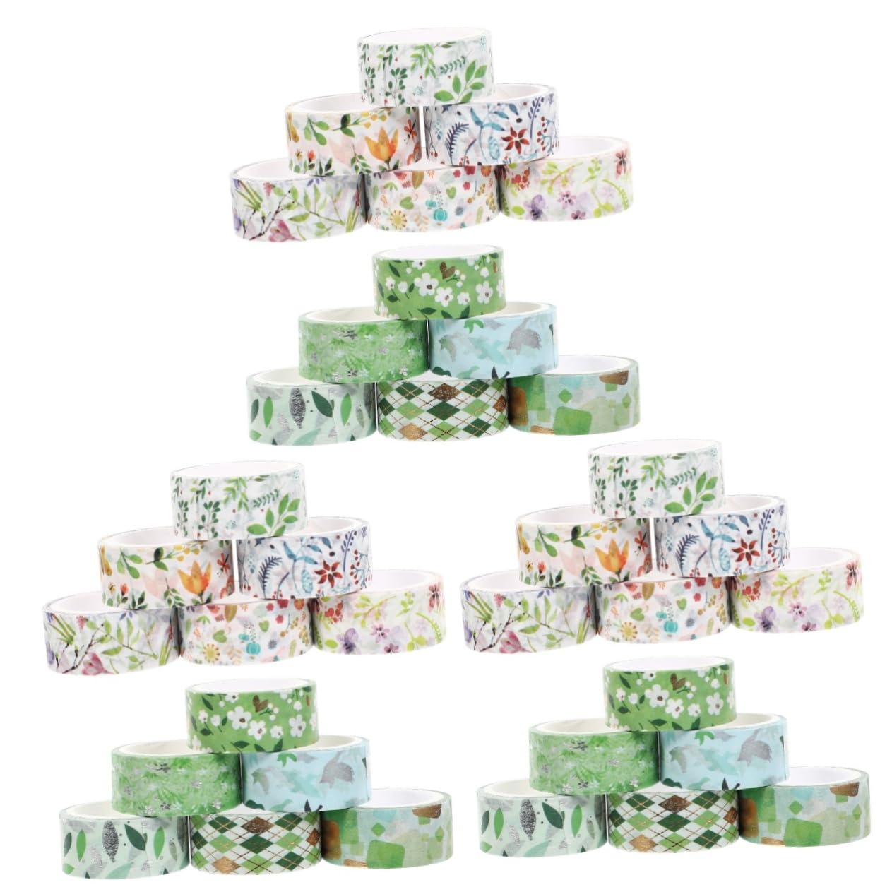 Lurrose 3 Set Di Nastri Floreali Decorativi Washi Paper Tape Per Scrapbooking Diario Quaderno Decorazione 12 * 3