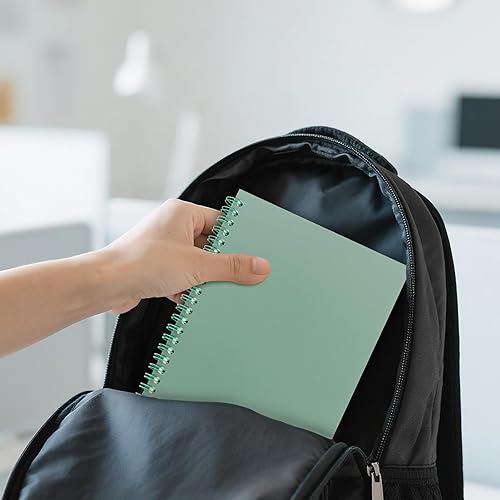 Miniatura 7 de Paquete de 4 cuadernos de tapa dura A5, 160 páginas con rayas universitarias (80 hojas), diarios en espiral de 5.7 x 8.3 pulgadas con encuadernación