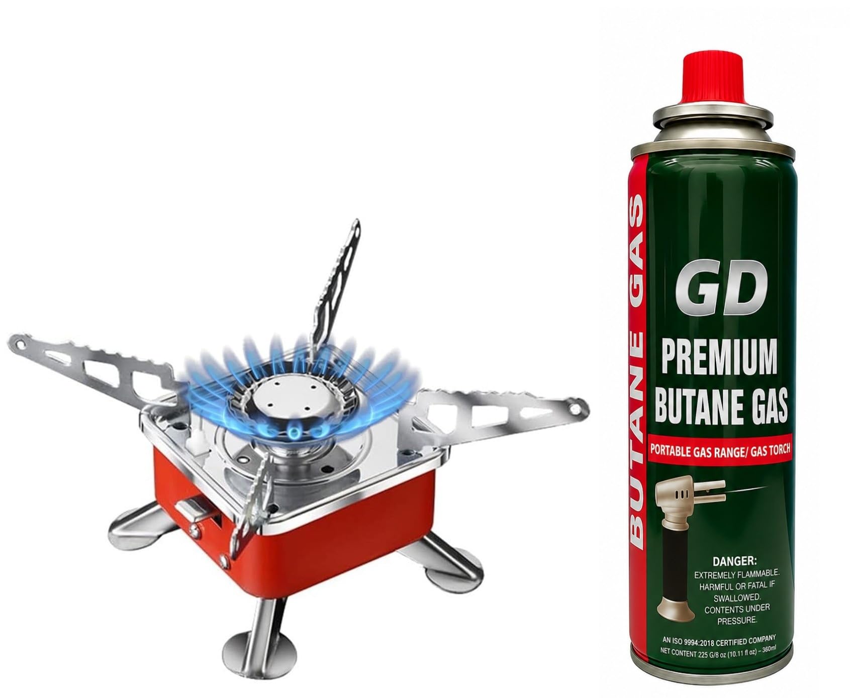 gadget deals camping stove with cylinder | camping gas stove | campingstove - 2800W- Ultra Light Picnic Cooking Gas Burners Folding Stove -Emergenceystove | campingcylinder, Stainless Steel-picture-10
