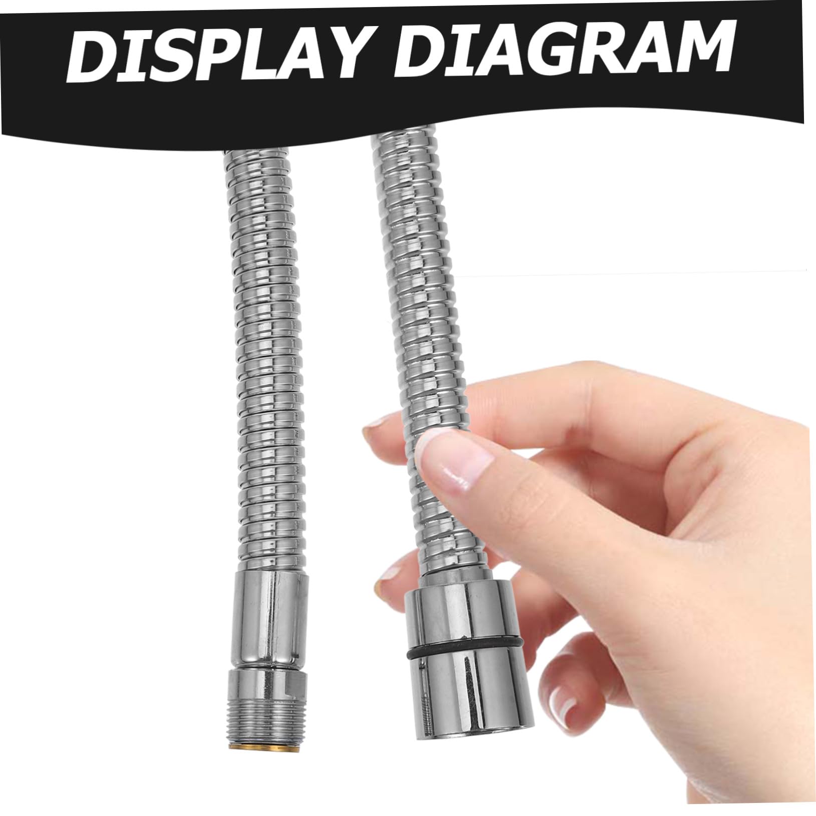 Manguera de ducha flexible de alta presión de acero inoxidable de 2 m, antitorceduras, conector roscado macho y hembra, ideal para grifos de baño, y fiable