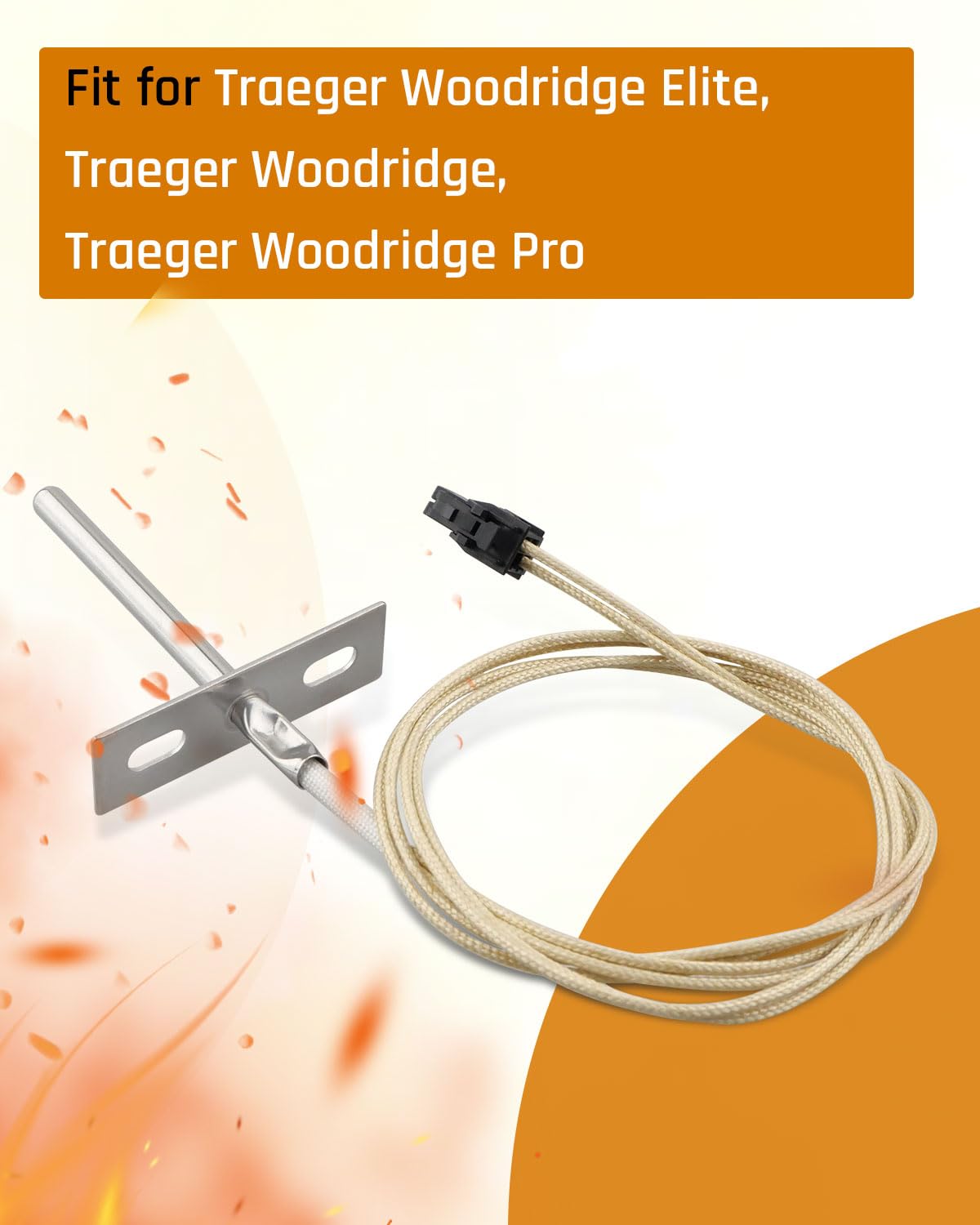 Termometro a sonda RTD per griglia a pellet, KIT0929, adatto per Traeger Woodridge, Woodridge Pro e Woodridge Elite