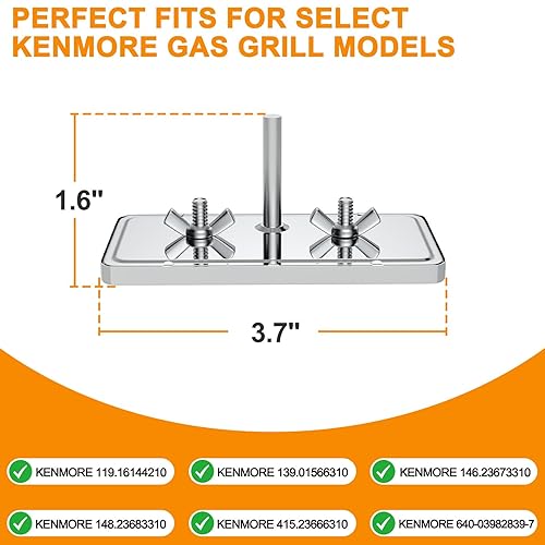 Miniatura 2 de DcYourHome Medidor de temperatura de parrilla de 3.6 pulgadas para Nexgrill 720-0882A 720-0898 720-0830A, Kenmore 148.23683310 119.16144210