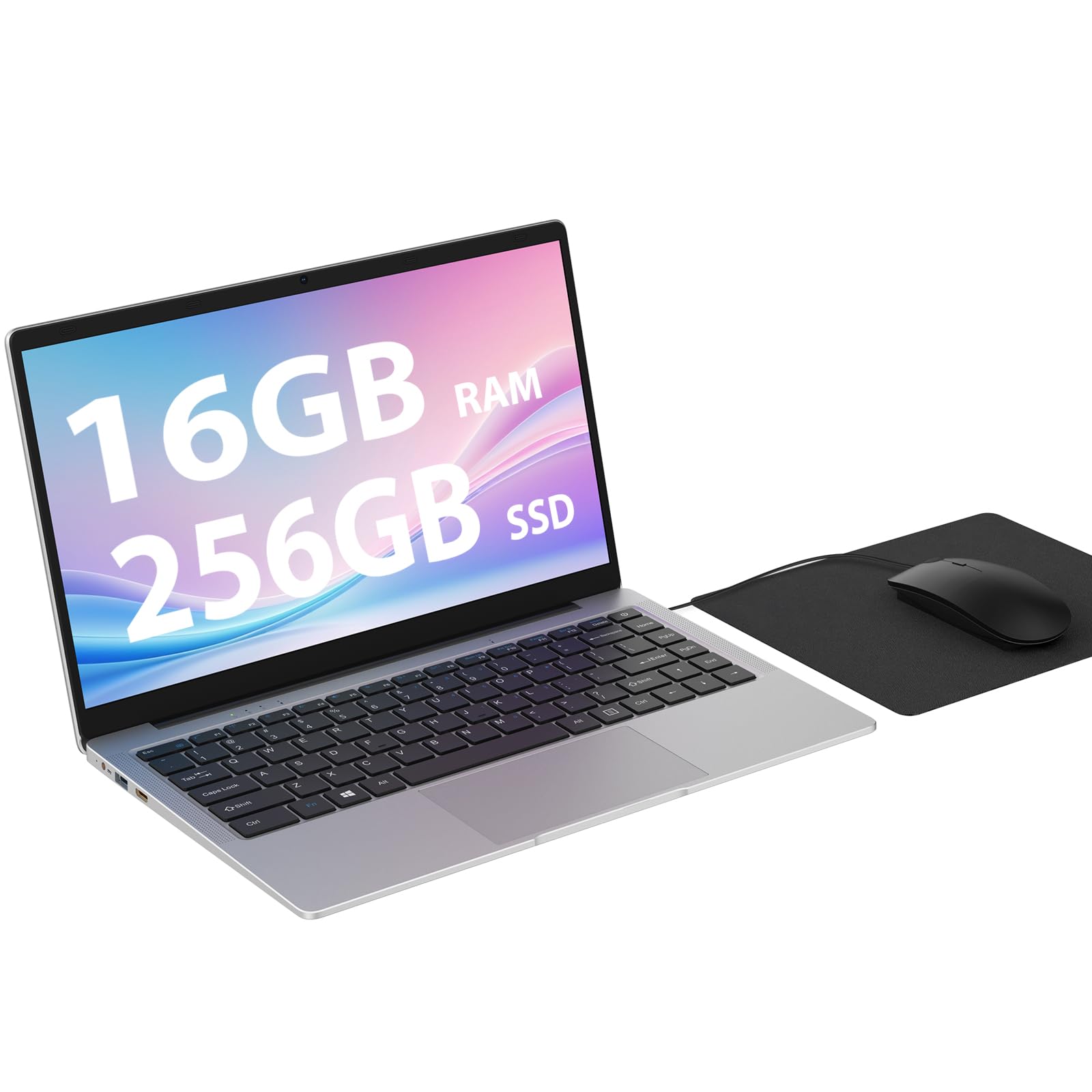 MAXLEGEN PC Portatile Notebook, 14 Pollici Portatile16GB RAM 256GB SSD 1920 * 1080 Full HD Computer, 2.4G/5G WiFi, Dual Speakers, BT4.2, USB3.0, Laptop Mouse e Mousepad Inclusi