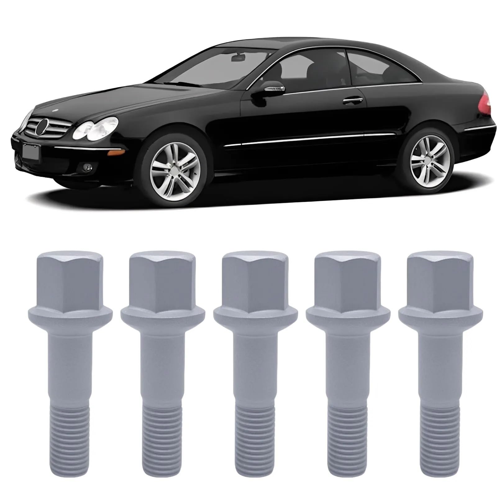 Boulons Fixation Roue Compatible Avec Benz Pour 190 1982-1993 Pour 124 1985-1993 OEM A1244000070 5 Pièces Boulons Roue Jante Voiture Accessoires D'écrous Goujons