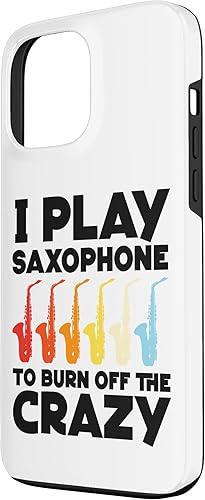 Miniatura 2 de iPhone 13 Pro Max Saxofón I play saxofón para quemar el estuche loco
