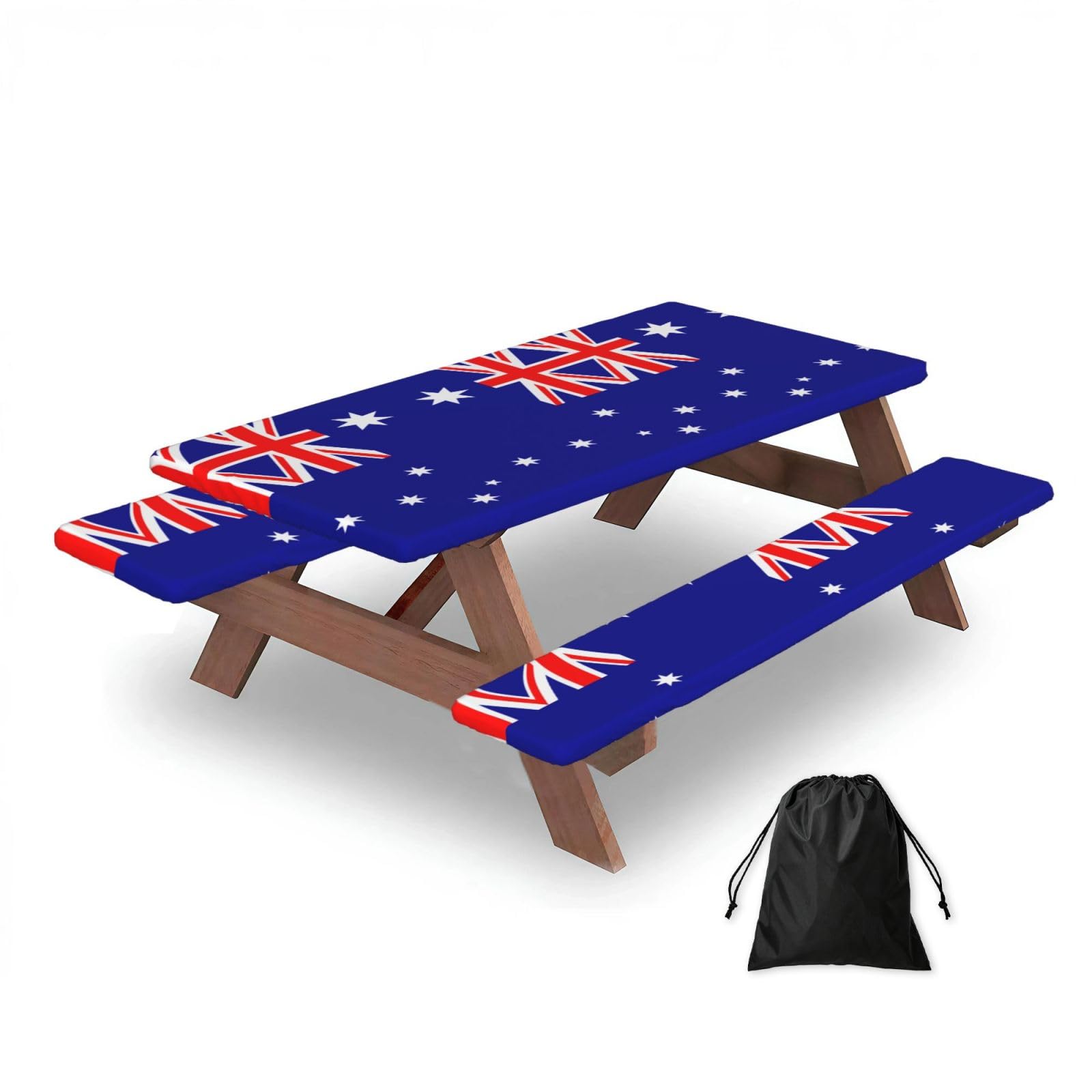 Australian flag Rectangular water-repellent picnic tablecloths, outdoor camping, picnic, BBQ