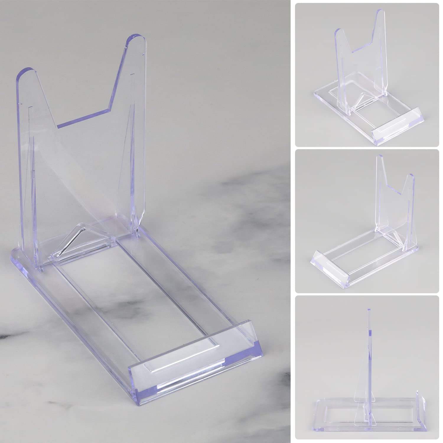 Support D'Assiette En Acrylique Transparent - Présentation Élégante Pour Bureau Ou Table