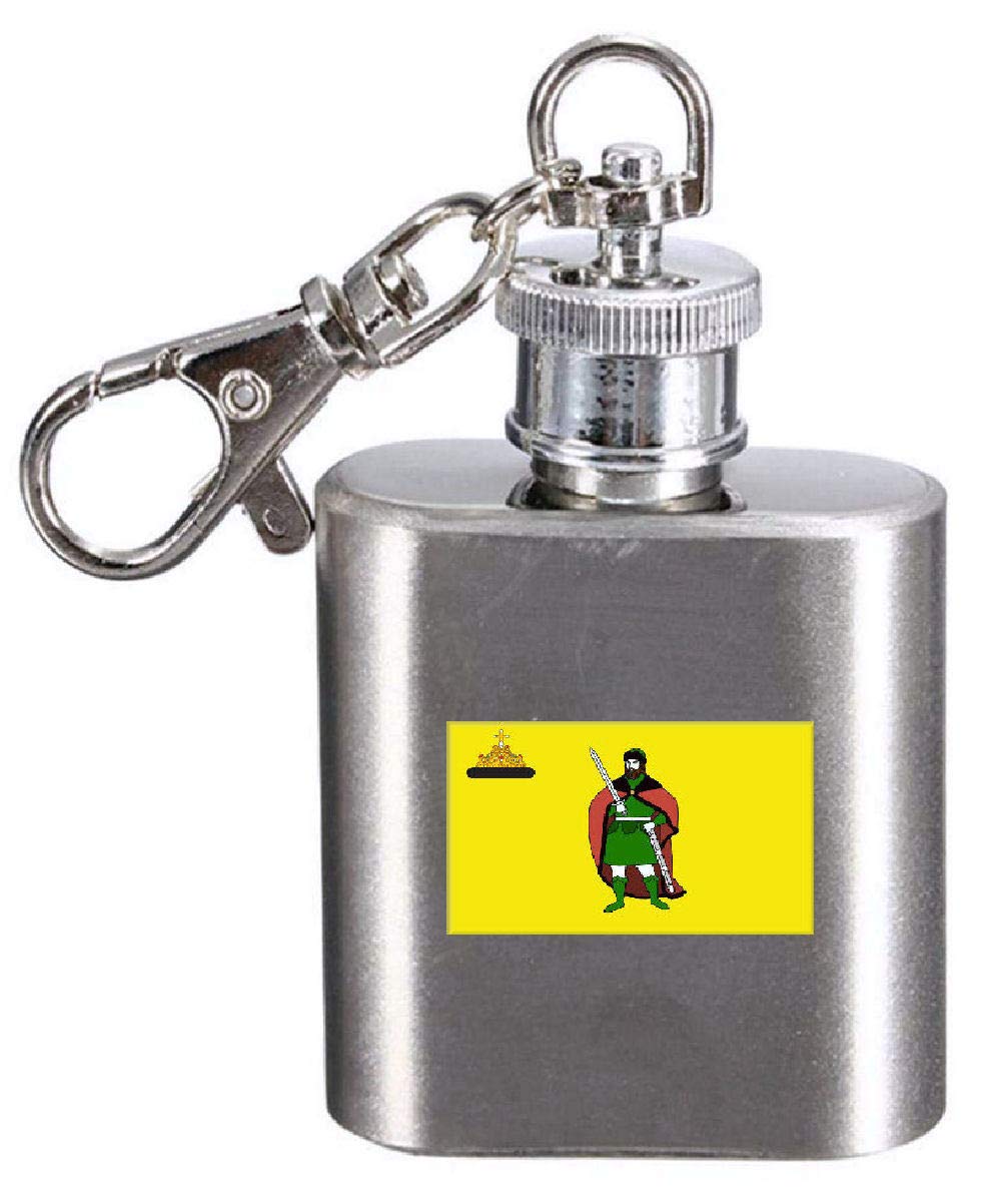 Flasque porte-clés gravé drapeau de Ryazan Russie fiole de poche souvenir