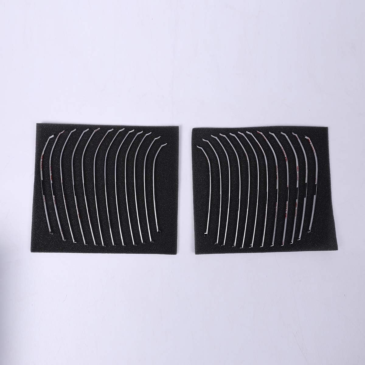 YIWANG ABS Chrome Shiny Silver Front Grille Insert Trim Strips Grill Cover 24pcs For BMW 2 Series 218i F45 f46 2015-2018 Accessories (Style 2)