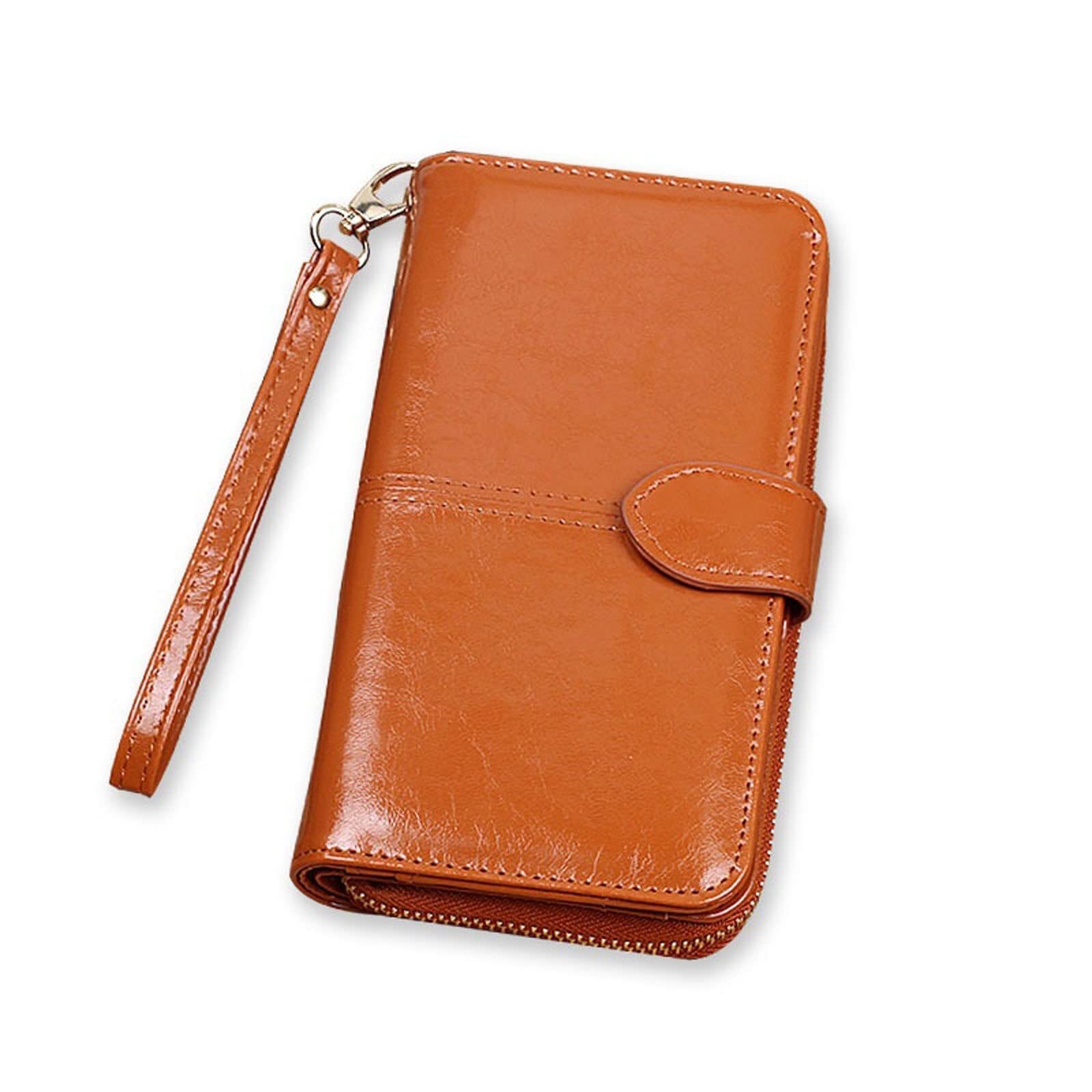 Portefeuille en cuir véritable de couleur unie une idée cadeau idéale pour femme