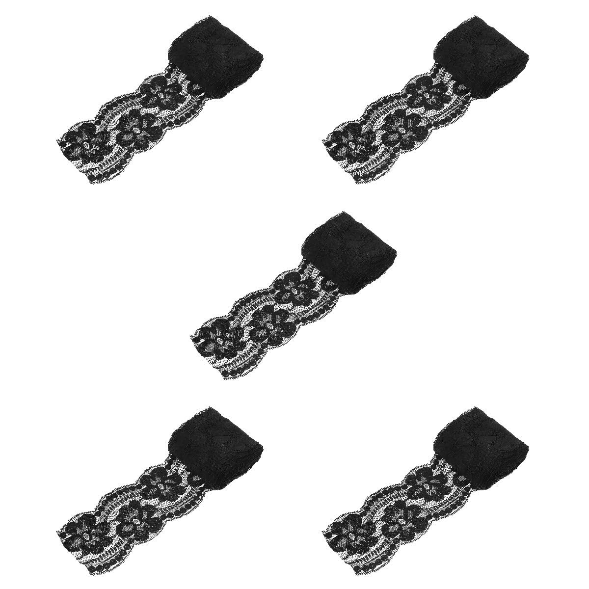 EXCEART 5piezas Cinta De Encaje Elástico Decorativa Para Manualidades y Para Ropa y Accesorios Metros Corte Fácil y Versátil