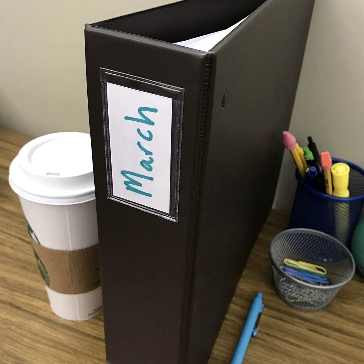 StoreSMART - Peel & Stick 1 10/16" x 2 5/8" Shelf Tag/Label Holders - 25-Pack - Open Short Side - STB933S-25