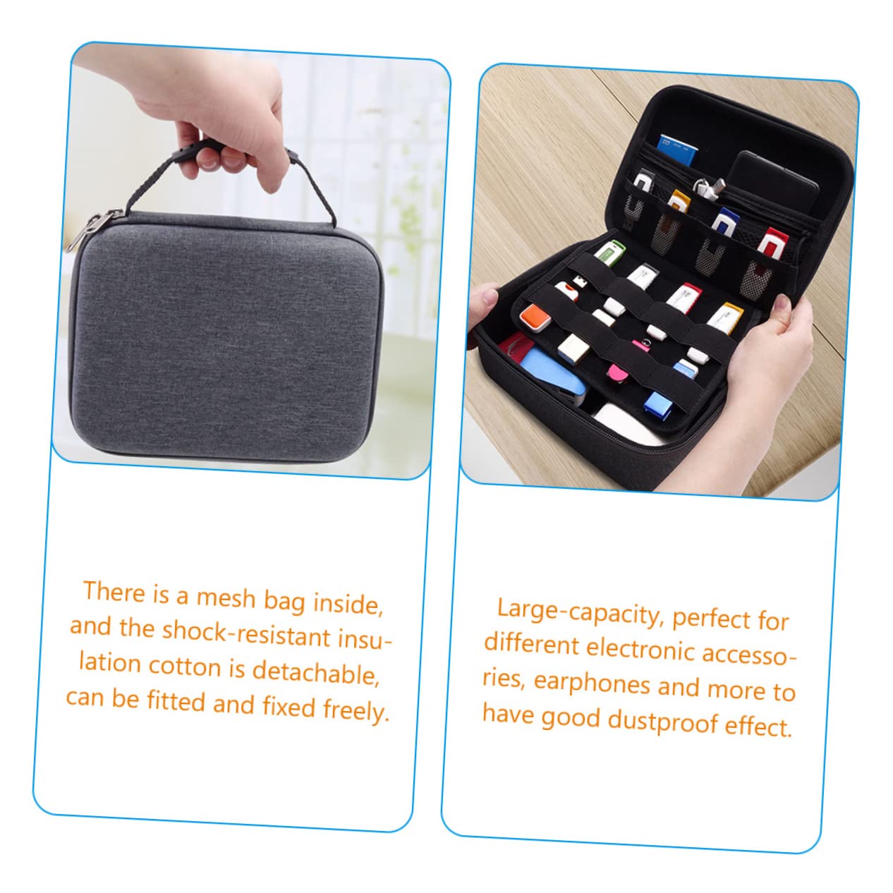 DOITOOL Organizzatore Per Elettronica Da Viaggio Eva Oxford Borsa Per Accessori Elettronici Organizer Compatta Antigraffio