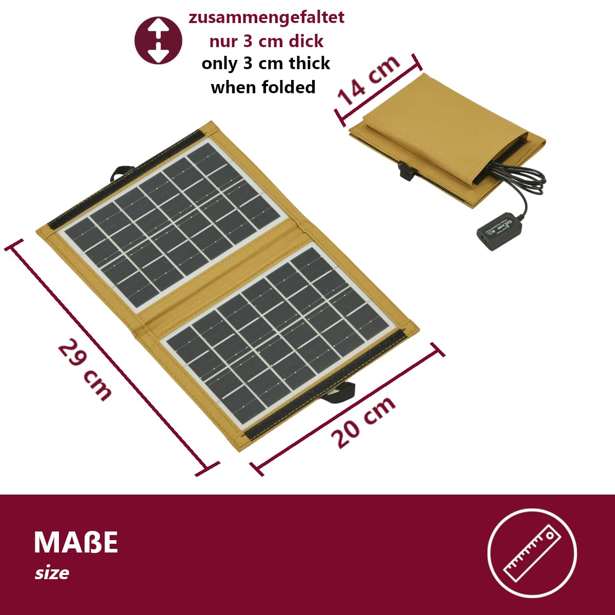 Pannello Solare Portatile Tlilyy 70W Pieghevole - USB, Torcia, Per Telefono E Trekking - Foto 8