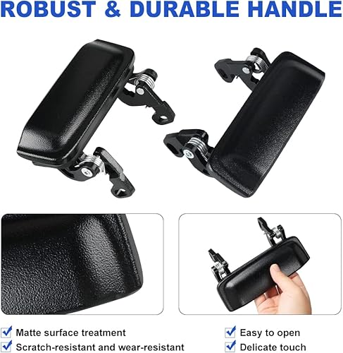 Miniatura 5 de JDMON Reemplazo de manija de puerta exterior de metal para Ford Ranger 1998-2011 Mazda B2300 B3000 B4000 2001-2010 Reemplaza# 2L5Z1022404BAA negro 2